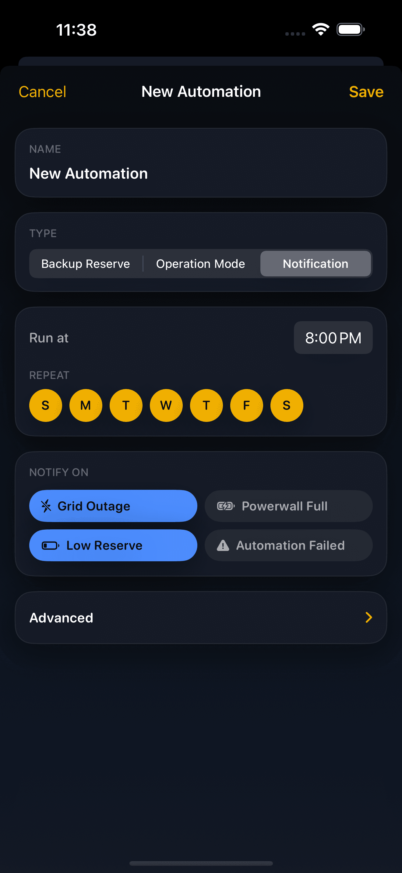 Flux automation editor